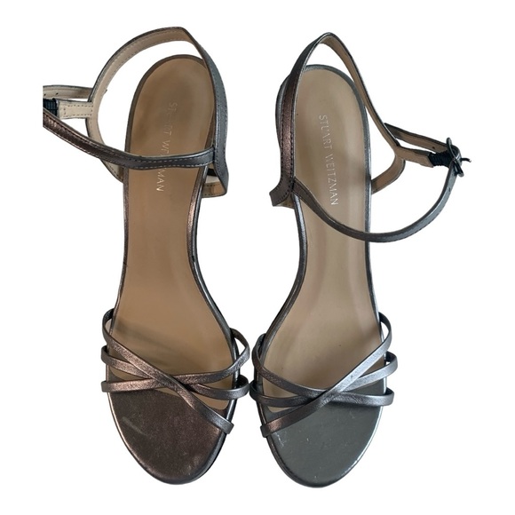 Authentic-Stuart Weitzman Starla 105 Leather Sandal 6.5 - Picture 2 of 6